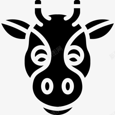 长颈鹿动物化身图标图标