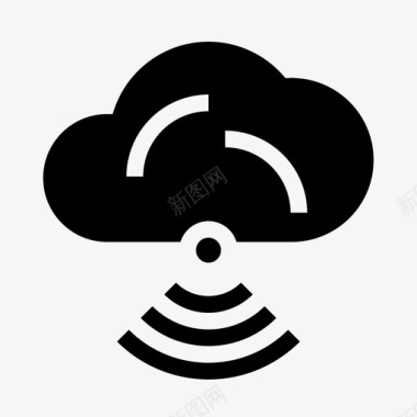 无线连接云端数据图标图标