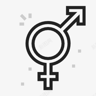 性别中性图标图标