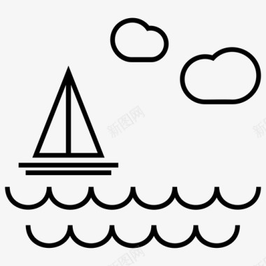 航行云渔夫图标图标