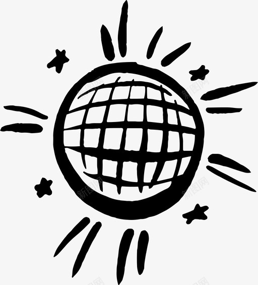 闪光球迪斯科迪斯科球图标svg_新图网 https://ixintu.com 乐趣 有趣的涂鸦 派对 灯光 迪斯科 迪斯科球 闪光球