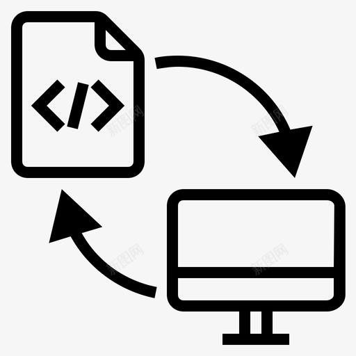网页软件开发网页开发图标svg_新图网 https://ixintu.com 网页开发 网页编程 网页设计 软件开发