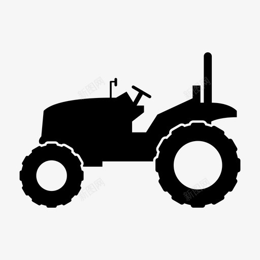 拖拉机农业机械图标svg_新图网 https://ixintu.com 农业 拖拉机 机械 电力 运输