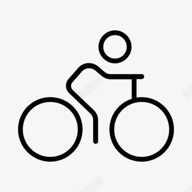 自行车运动骑图标图标