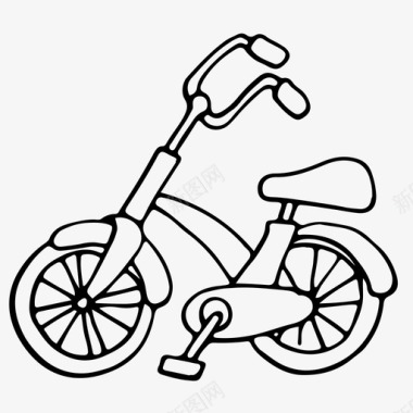自行车生活方式运动图标图标