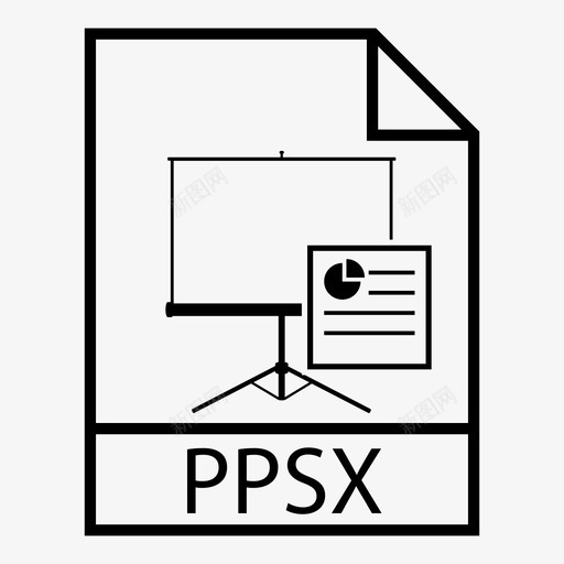 powerpoint放映文件类型ppsx图标svg_新图网 https://ixintu.com powerpoint放映 ppsx 幻灯片 文件类型 文档格式