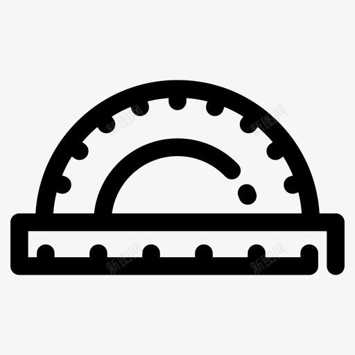 量角器教育几何图标svg_新图网 https://ixintu.com 几何 学校 教育 数学 量角器