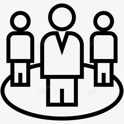 团队社区人员图标svg_新图网 https://ixintu.com 人员 企业线图标 团队 社区