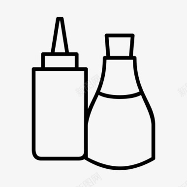 酱汁瓶子食物图标图标