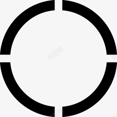 圆圆形状周长图标图标