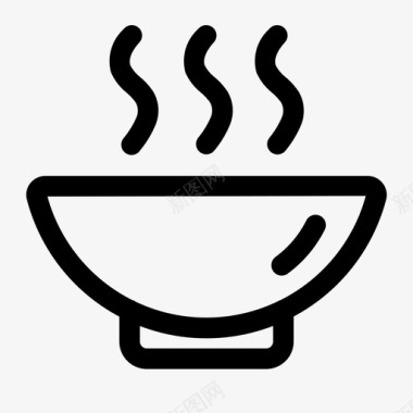 热的食物碗早餐图标图标