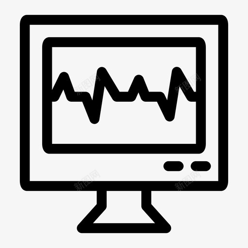 脉冲显示器医疗图标svg_新图网 https://ixintu.com 医疗 屏幕 显示器 监视器 脉冲