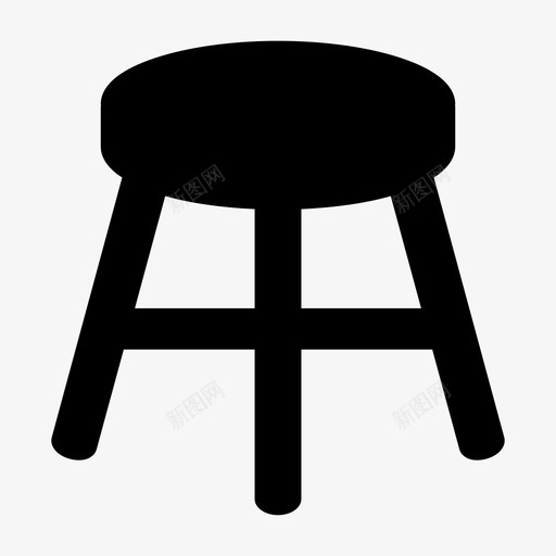 木制座椅椅子家具图标svg_新图网 https://ixintu.com 家具 木制座椅 椅子