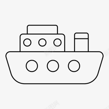船运输旅行图标图标