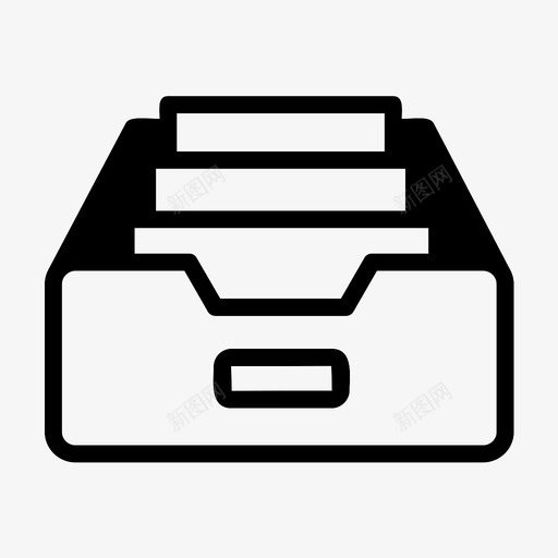 收件箱档案文件图标svg_新图网 https://ixintu.com 办公资料 收件箱 文件 档案