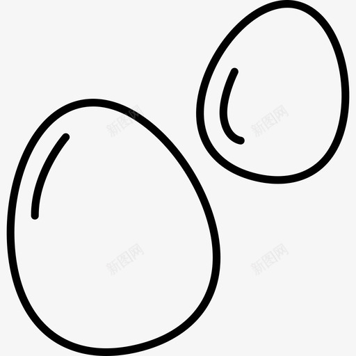 两个鸡蛋食物生态图标svg_新图网 https://ixintu.com 两个鸡蛋 两颗鸡蛋 生态 食物