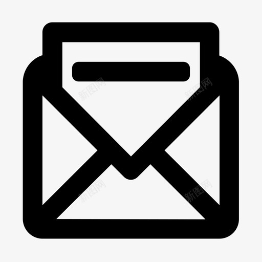 打开的邮件信封文本图标svg_新图网 https://ixintu.com 信封 打开的邮件 文本 邮件和聊天