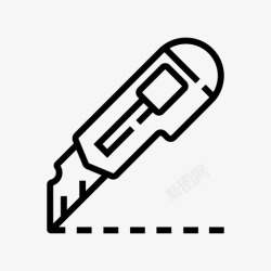 办公用品线切纸机刀片刀图标高清图片