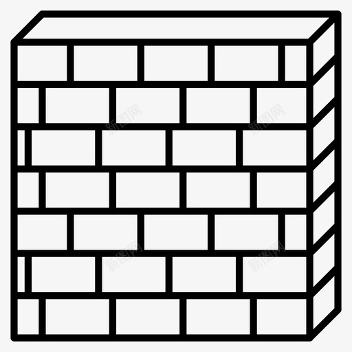 墙砖建筑图标svg_新图网 https://ixintu.com 地产 墙 建筑 砖 财产