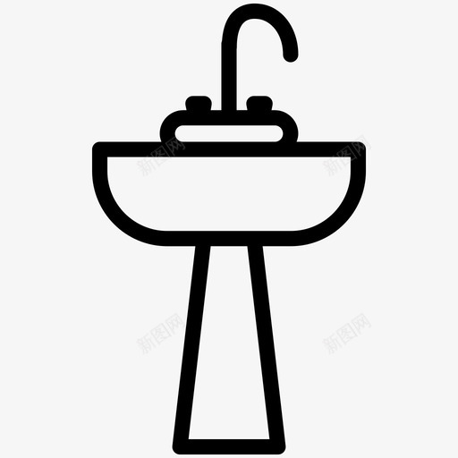 水龙头浴室水槽图标svg_新图网 https://ixintu.com 收集2 水槽 水龙头 浴室