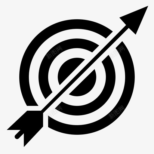 靶心设定目标达成目标图标svg_新图网 https://ixintu.com 目标和箭 瞄准准心 设定目标 达成目标 靶心