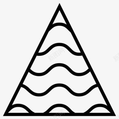 三角形图案水平山脉图标图标