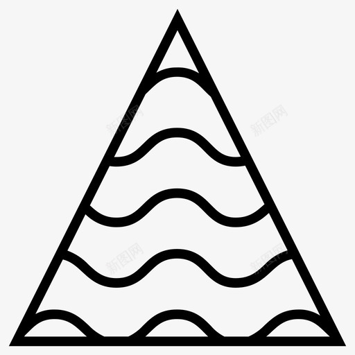 三角形图案水平山脉图标svg_新图网 https://ixintu.com 三角形图案 地层 山脉 水平 波浪