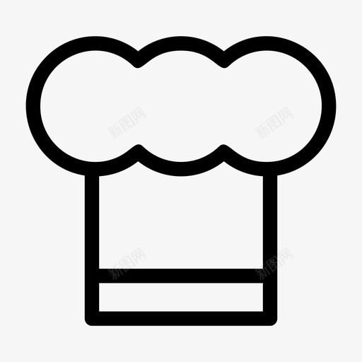 厨师食物帽子图标svg_新图网 https://ixintu.com 厨师 厨房 帽子 玩具 食物