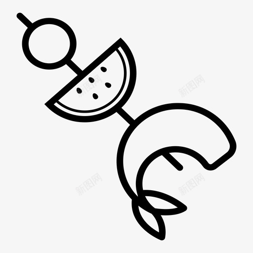 串吃手指食物图标svg_新图网 https://ixintu.com 串 吃 手指食物 虾 食物饮料