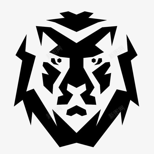 狮子脸动物野生图标svg_新图网 https://ixintu.com 动物 狮子脸 野生