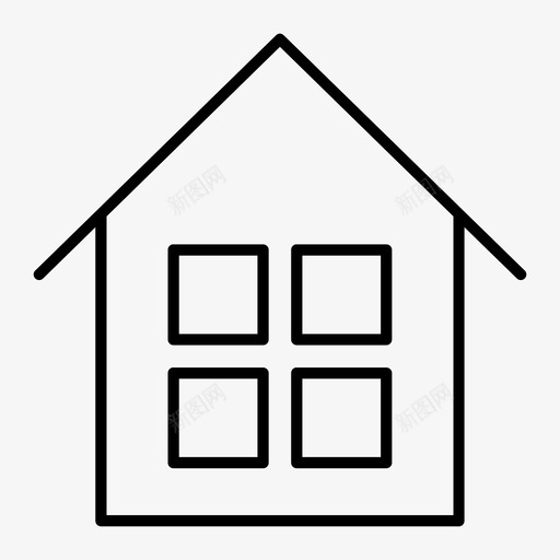 家公寓家庭图标svg_新图网 https://ixintu.com 公寓 家 家庭 家庭住宅 窗户