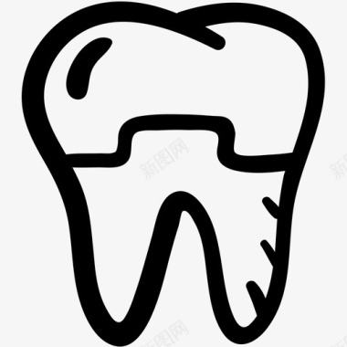 牙冠牙科治疗牙医图标图标