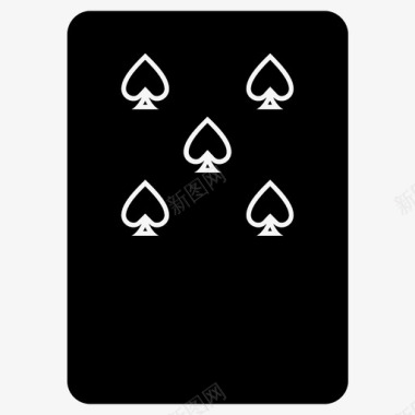 扑克牌黑桃8个黑桃牌图标图标