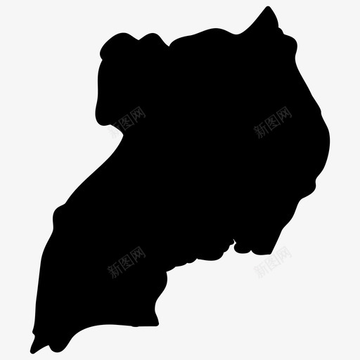 乌干达地图非洲国家地图填充图标svg_新图网 https://ixintu.com 乌干达地图 非洲国家地图填充