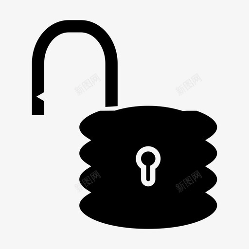 开锁挂锁保险箱图标svg_新图网 https://ixintu.com 保险箱 安全锁 开锁 挂锁
