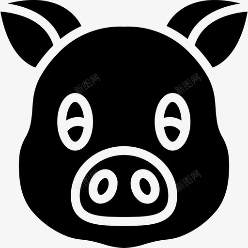 Piganimalavatar图标svg_新图网 https://ixintu.com Pig animal animalavatarssolid avatar avatars