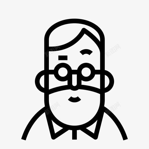 proffesorcharacterglasses图标svg_新图网 https://ixintu.com character glasses old professor proffesor profilelipo轮廓 用户