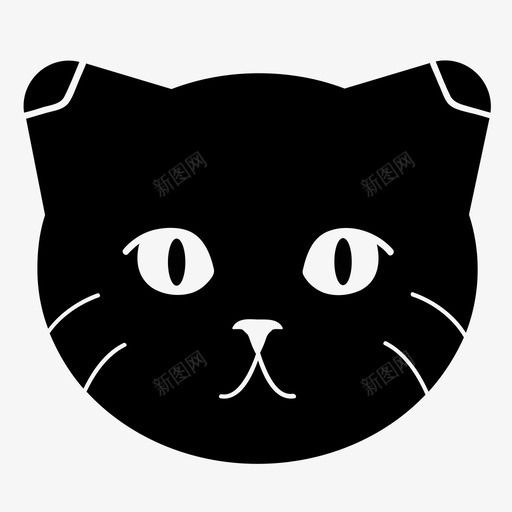 苏格兰折叠动物猫图标svg_新图网 https://ixintu.com 动物 可爱 小猫 猫 苏格兰折叠