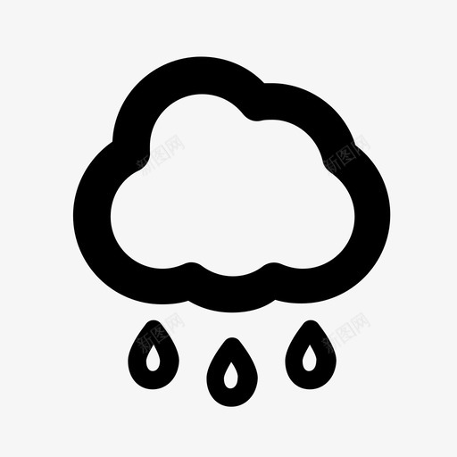云有雨天气基本图标3svg_新图网 https://ixintu.com 云有雨 基本图标3 天气