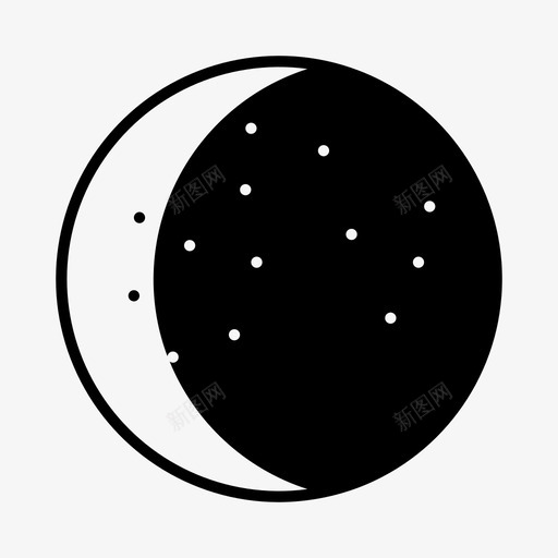 月相夜空太空图标svg_新图网 https://ixintu.com 夜空 太空 月相