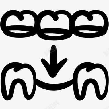 牙冠牙桥植入物图标图标