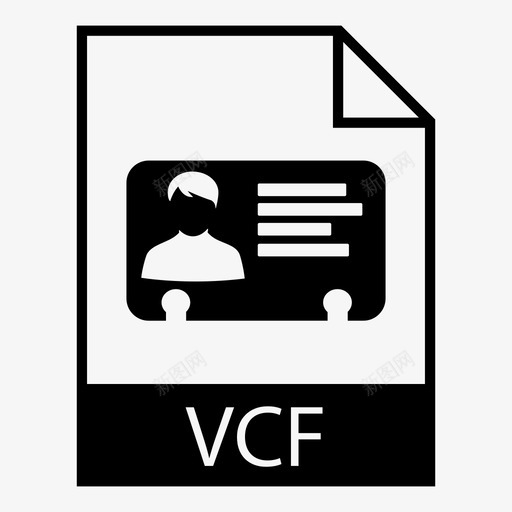 vcard名片文件类型图标svg_新图网 https://ixintu.com vcard vcf 名片 文件类型 文档格式