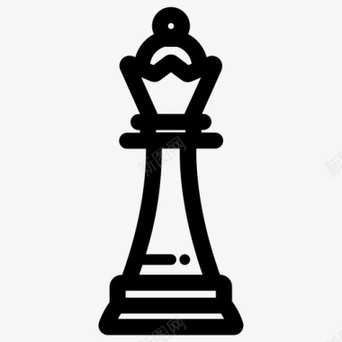 皇后象棋棋盘逻辑图标图标