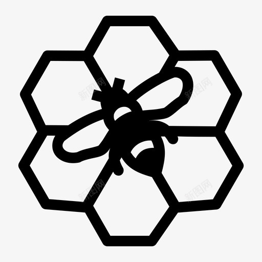 蜂蜜蜜蜂食物图标svg_新图网 https://ixintu.com 昆虫 蜂巢 蜂蜜 蜜蜂 食物
