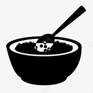 谷类食品碗早餐图标图标