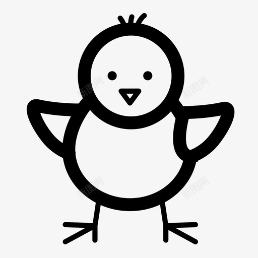 鸡鸟复活节图标svg_新图网 https://ixintu.com 复活节 鸟 鸡