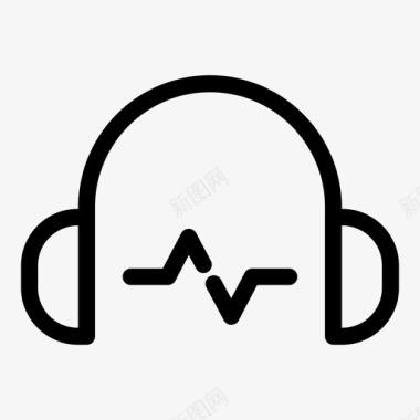 耳机现代音乐图标图标