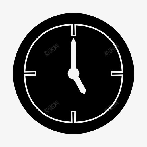 时钟五小时图标svg_新图网 https://ixintu.com 五 小时 时钟 时钟字形 时间 计时器