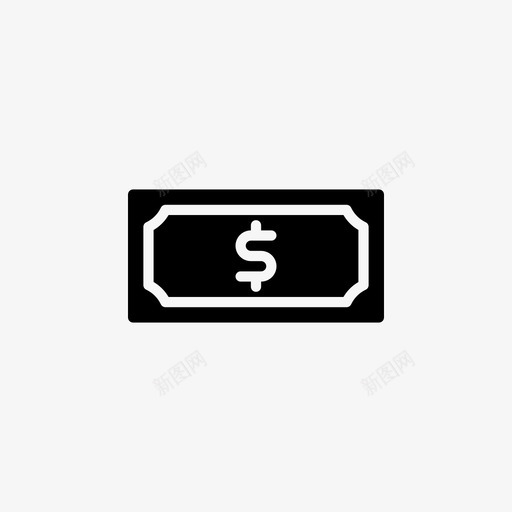 现金银行购买图标svg_新图网 https://ixintu.com 付款 现金 票据 购买 银行