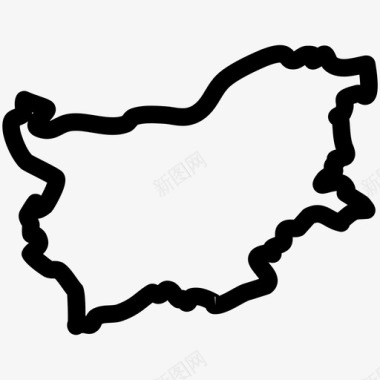 保加利亚地图欧洲国家地图图标图标